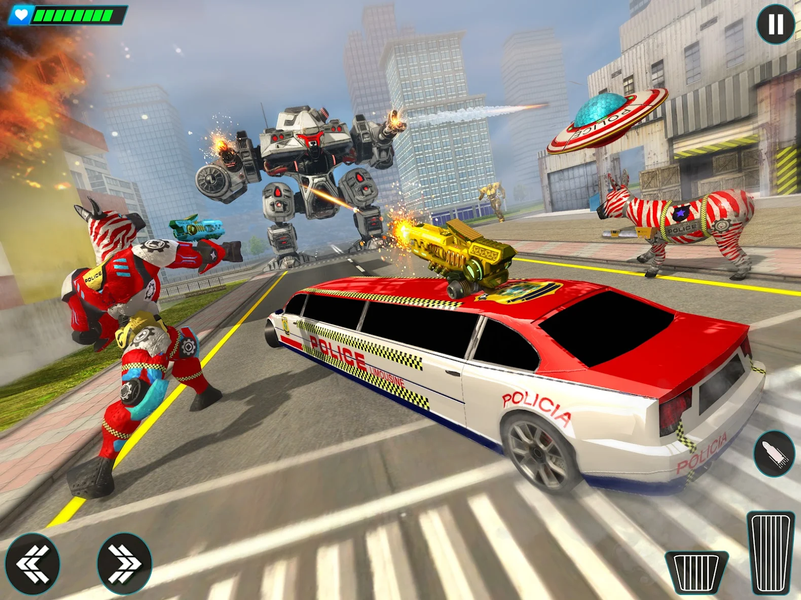 Police limo Zebra Robot ۳D - عکس برنامه موبایلی اندروید