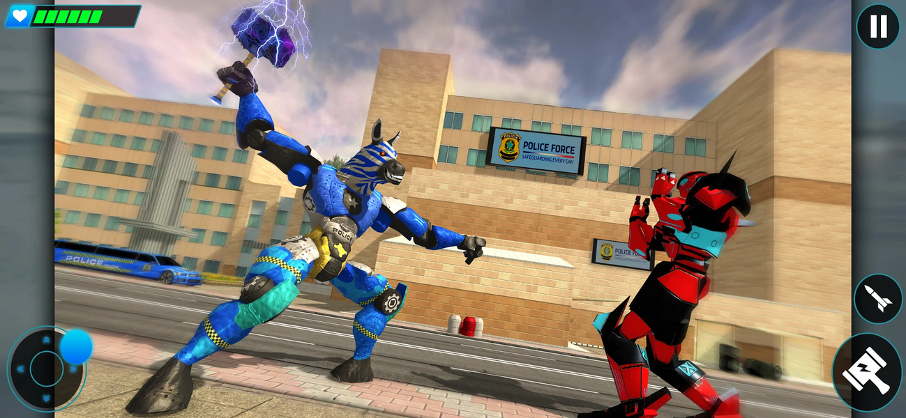 Police limo Zebra Robot ۳D - عکس برنامه موبایلی اندروید