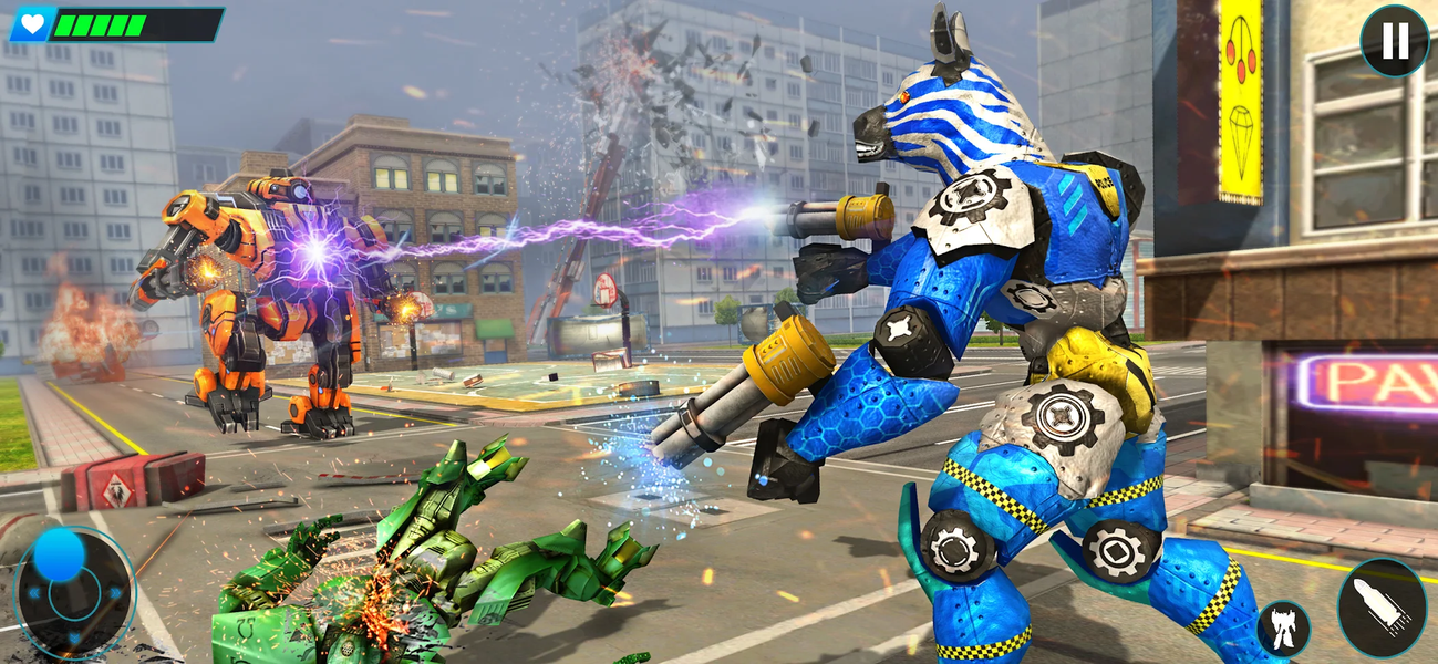 Police limo Zebra Robot ۳D - عکس برنامه موبایلی اندروید