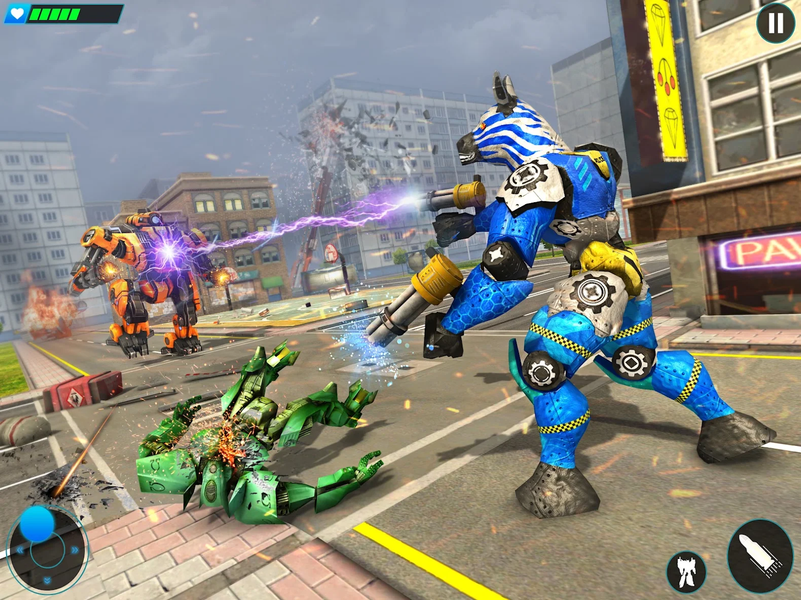 Police limo Zebra Robot ۳D - عکس برنامه موبایلی اندروید