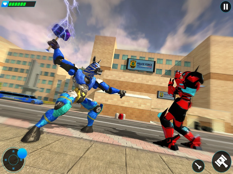 Police limo Zebra Robot ۳D - عکس برنامه موبایلی اندروید