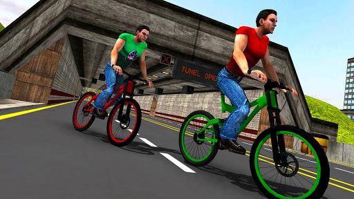 Rooftop Bicycle Stunt Rider 3D - Gameplay image of android game