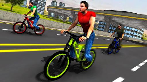 Rooftop Bicycle Stunt Rider 3D - Gameplay image of android game