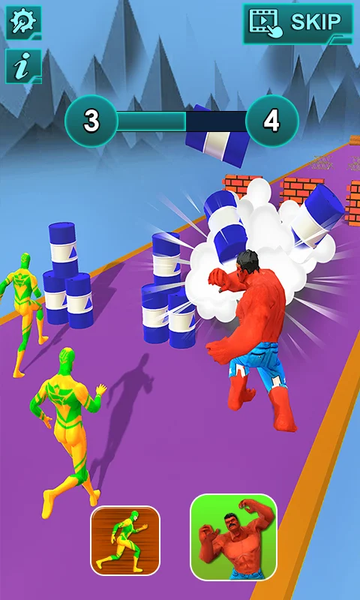 Superhero Shift Race - Gameplay image of android game