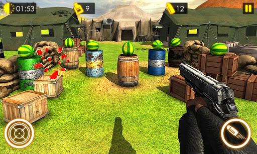 Watermelon shooting game 3D - Gameplay image of android game
