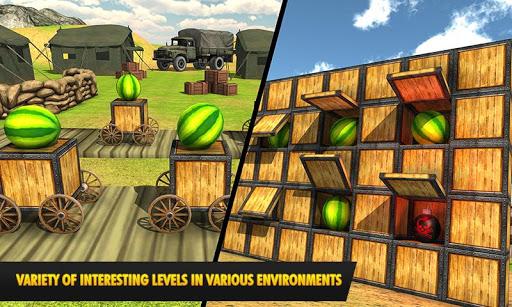 Watermelon shooting game 3D - Gameplay image of android game