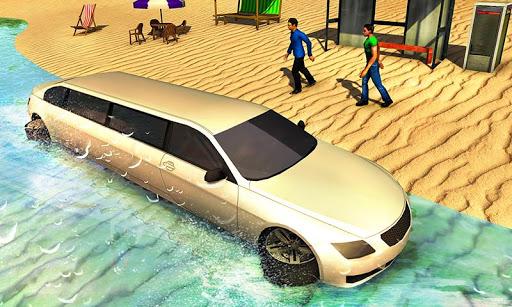 Beach Water Surfer Limousine Car Driving Simulator - عکس بازی موبایلی اندروید