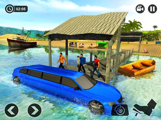 Beach Water Surfer Limousine Car Driving Simulator - عکس بازی موبایلی اندروید