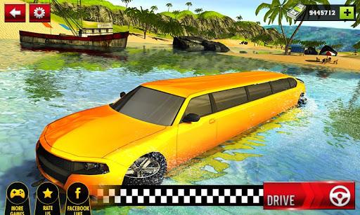 Beach Water Surfer Limousine Car Driving Simulator - Gameplay image of android game