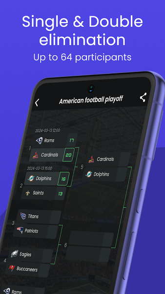 Tourney - Tournament Maker App - عکس برنامه موبایلی اندروید