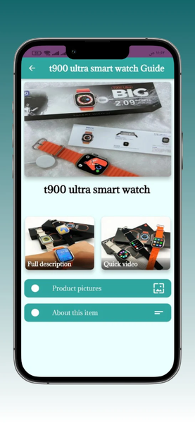 t900 ultra smart watch Guide - Image screenshot of android app