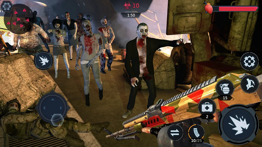 Zombie Survivor 3D:Gun Shooter - Gameplay image of android game