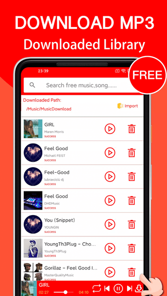Mp۳ Music Downloader all songs - عکس برنامه موبایلی اندروید