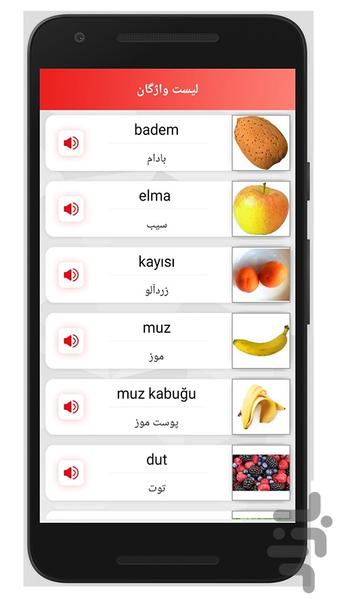 آموزش صوتی ترکی استانبولی - عکس برنامه موبایلی اندروید