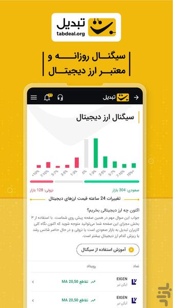 تبدیل - صرافی ارز دیجیتال - عکس برنامه موبایلی اندروید