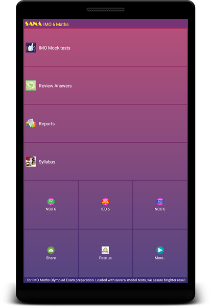 IMO ۶ Maths Olympiad - عکس برنامه موبایلی اندروید