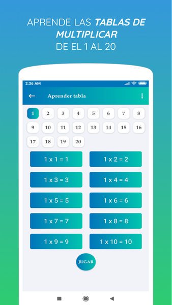 Learn - Multiplication Tables - Gameplay image of android game