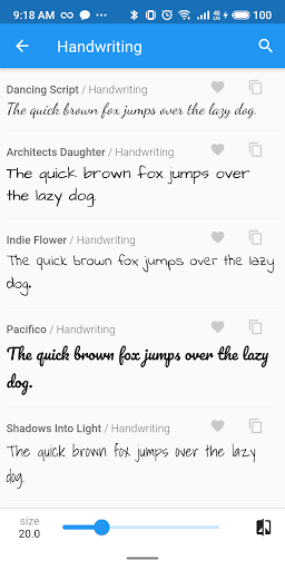 Font Finder for Flutter - Image screenshot of android app