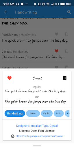 Font Finder for Flutter - Image screenshot of android app