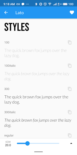 Font Finder for Flutter - Image screenshot of android app