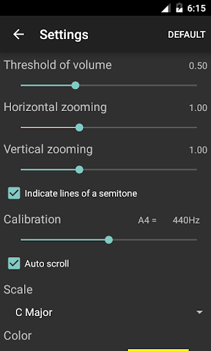 Vocal Pitch Monitor - Image screenshot of android app