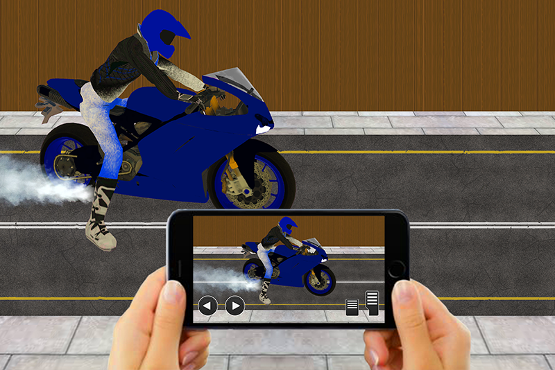 RC bike traffic rider simulato - Gameplay image of android game
