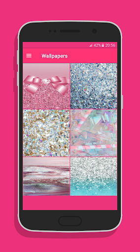 Girly Crystal Glitter Wall - Image screenshot of android app