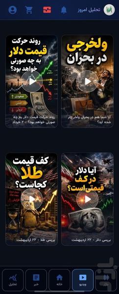 تحلیل امروز - عکس برنامه موبایلی اندروید