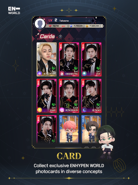 ENHYPEN WORLD : ETERNAL MOMENT - Gameplay image of android game