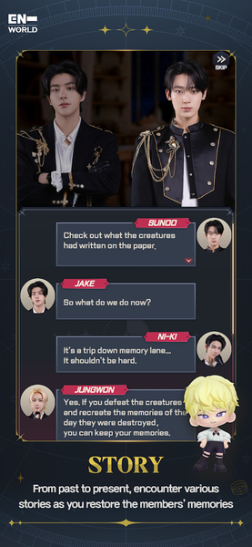 ENHYPEN WORLD : ETERNAL MOMENT - Gameplay image of android game