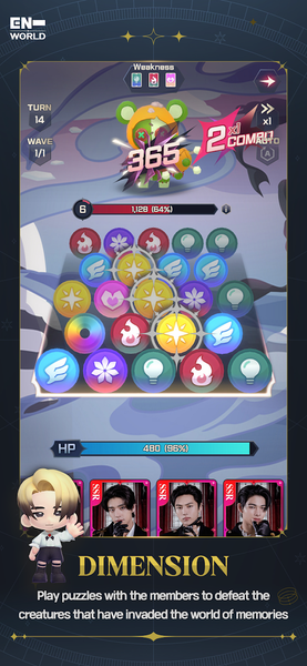 ENHYPEN WORLD : ETERNAL MOMENT - Gameplay image of android game