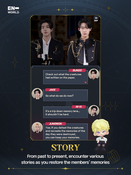 ENHYPEN WORLD : ETERNAL MOMENT - Gameplay image of android game