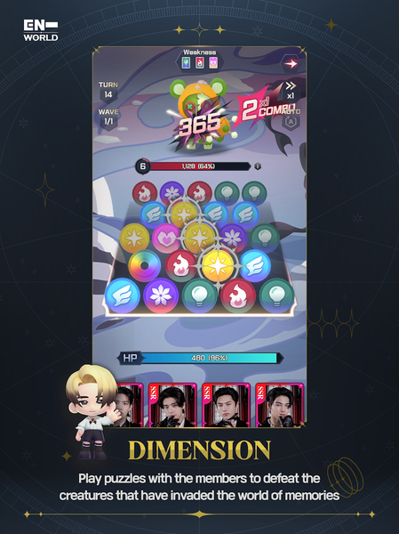 ENHYPEN WORLD : ETERNAL MOMENT - Gameplay image of android game