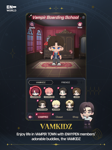 ENHYPEN WORLD : ETERNAL MOMENT - Gameplay image of android game