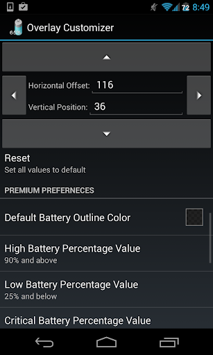 Battery Overlay Percent - عکس برنامه موبایلی اندروید