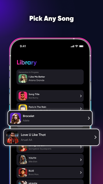 SingUp Music: AI Cover Songs - Image screenshot of android app