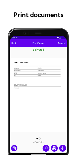 Send & Receive Fax Number - عکس برنامه موبایلی اندروید