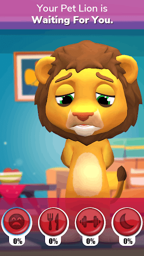My Virtual Pet Lion - Image screenshot of android app