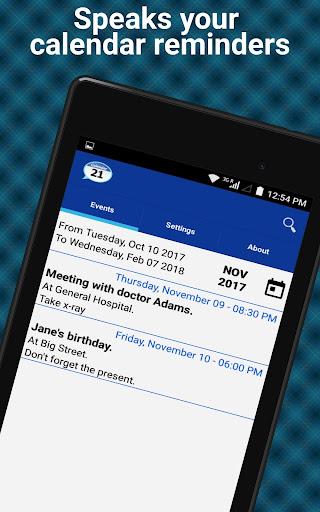 Talking Calendar Task Reminder - عکس برنامه موبایلی اندروید