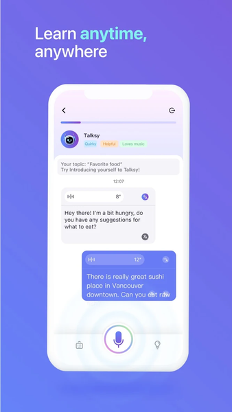 Talksy – AI Language Learning - Image screenshot of android app