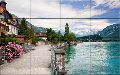Tile Puzzle Peaceful Places - Gameplay image of android game