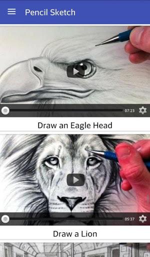 Pencil Sketch - Videos - عکس برنامه موبایلی اندروید