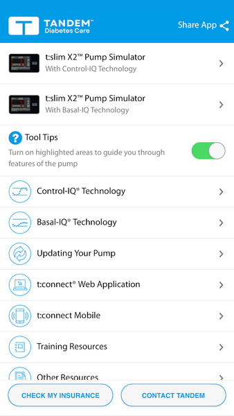 t:simulator™ App - Image screenshot of android app