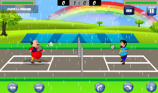 Motu Patlu Badminton - Gameplay image of android game
