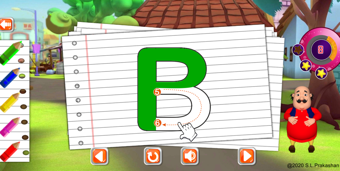 Motu Patlu ABC Learning - Gameplay image of android game