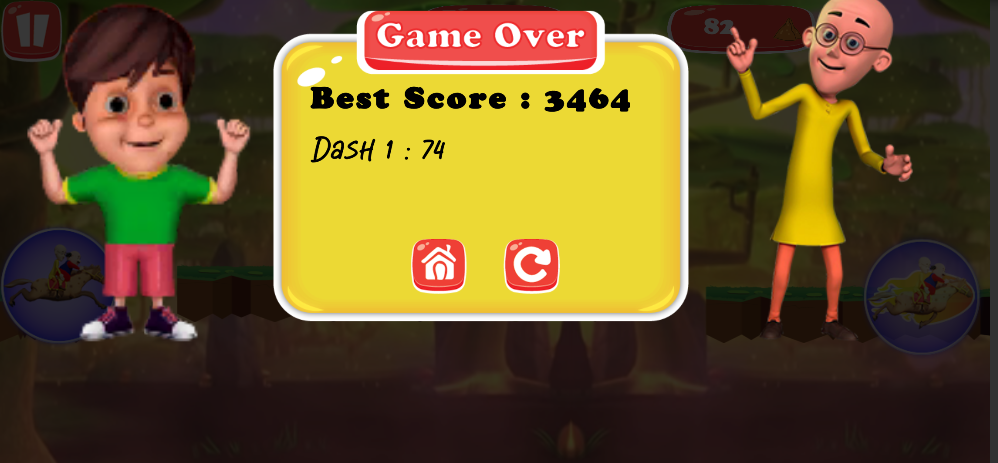 Motu Patlu Horse Riding - Gameplay image of android game