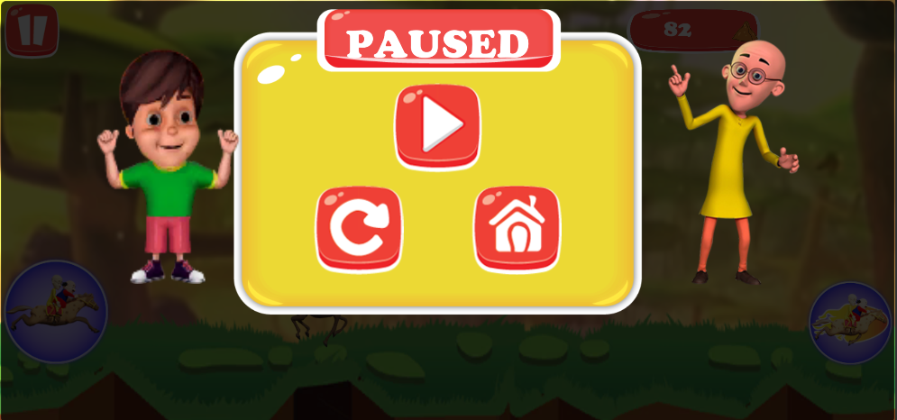 Motu Patlu Horse Riding - Gameplay image of android game