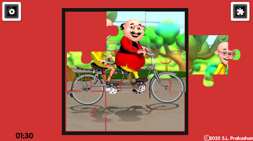 Motu Patlu Jigsaw Puzzle - Gameplay image of android game