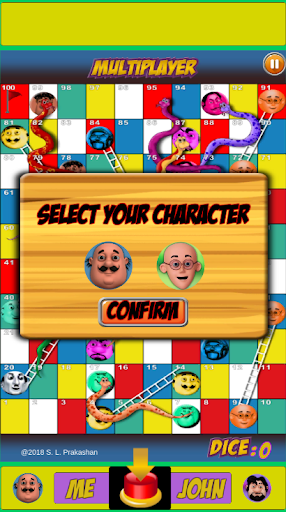 Motu Patlu Snake & Ladder Game - Gameplay image of android game