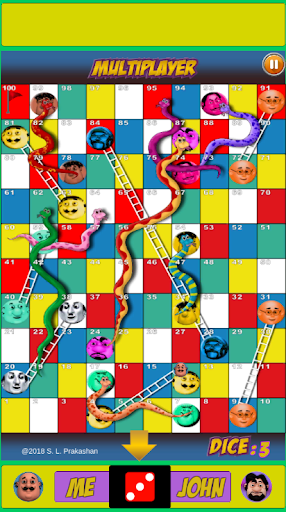 Motu Patlu Snake & Ladder Game - Gameplay image of android game